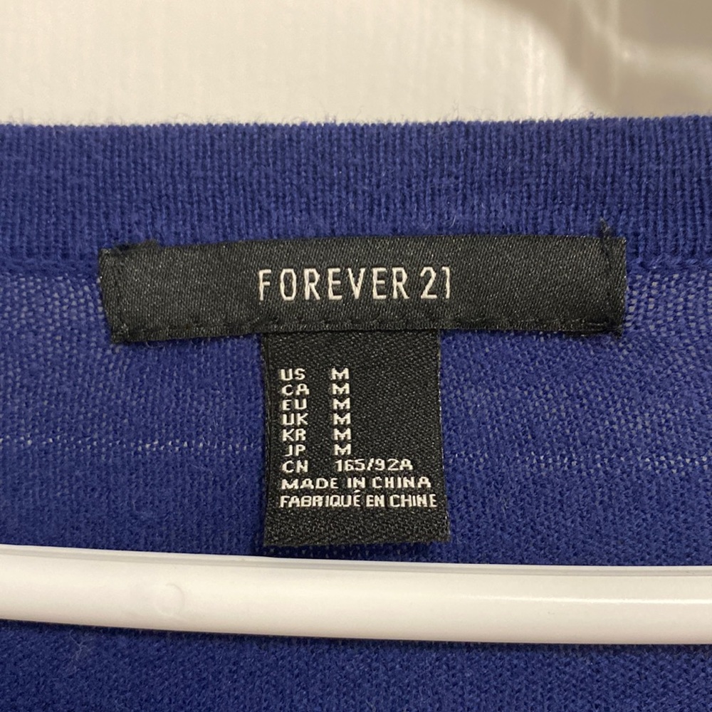Forever 21 Button Up Blue Cardigan